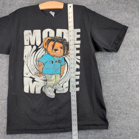 Yazbek Mens Travis Scott Bear Sicko Mode Cactus Jack Graphic T-Shirt Black Large - Picture 12 of 14